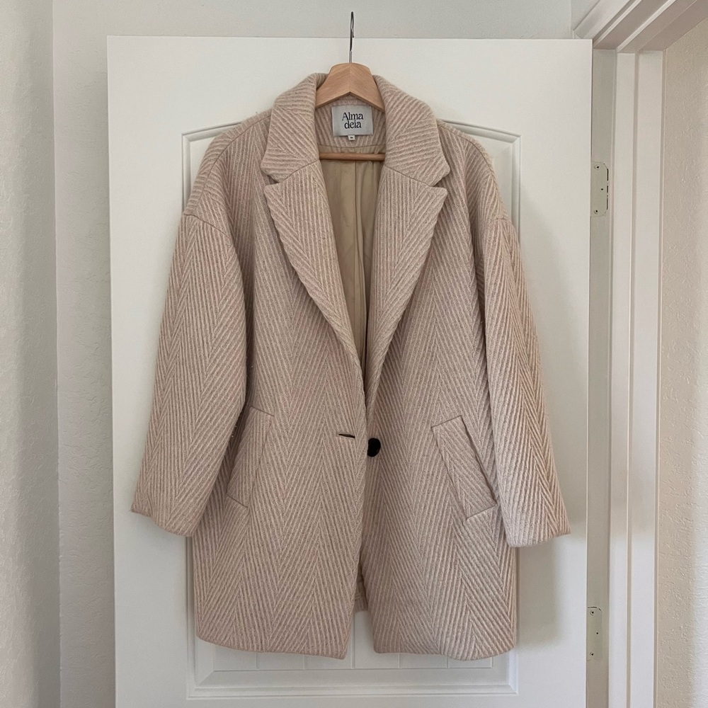 Cream wool coat